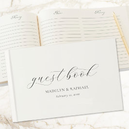 Livro De Visitas Roteiro Minimalista Simples Casamento Personalizad