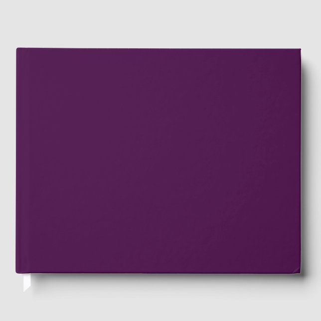 Livro De Visitas Roxo Berinjela Cor Sólida (Frente)