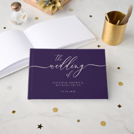 Livro De Visitas Roxo Meia-Noite O Casamento