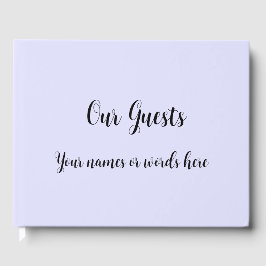 Livro De Visitas Roxo Pastel Periwinkle