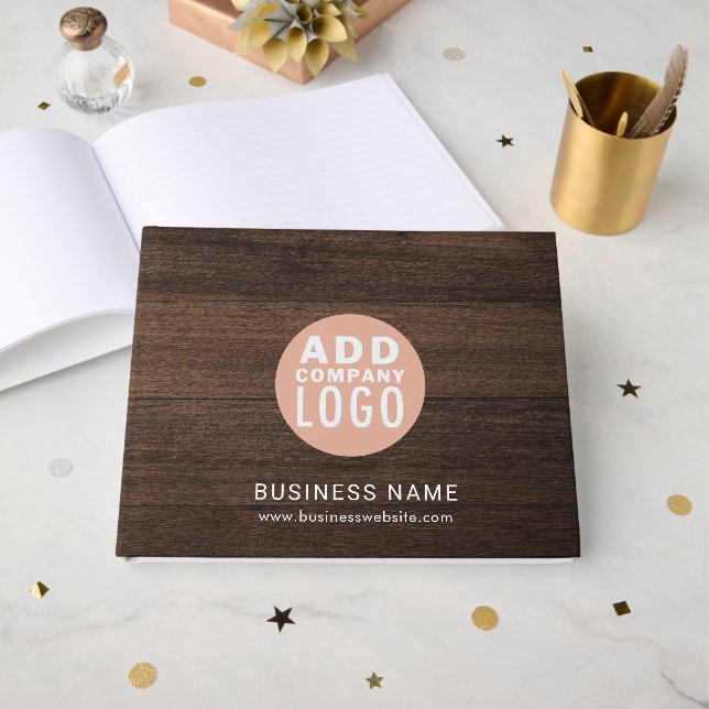 Livro De Visitas Russo de Visitantes de Companhia de Logotipo Comer (Frente aberta)