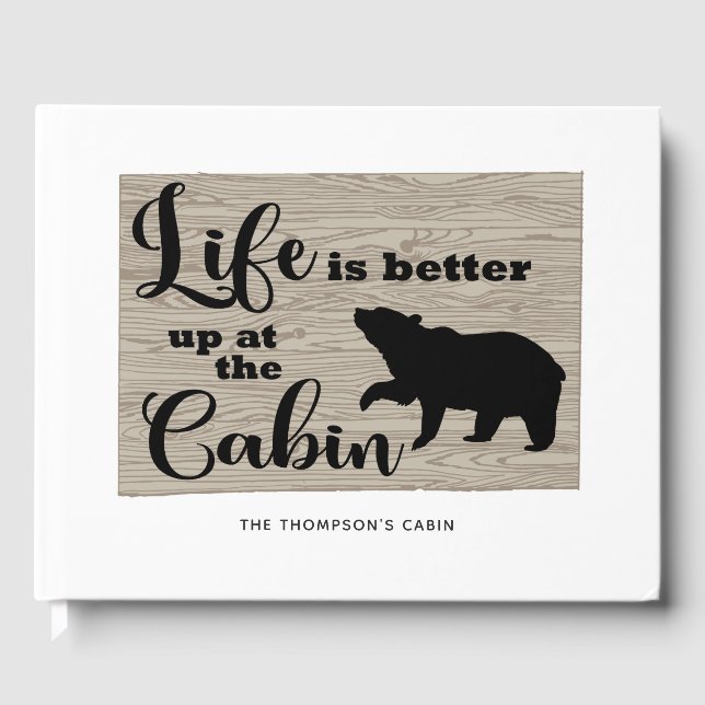 Livro De Visitas Rustic Cabin (Frente)