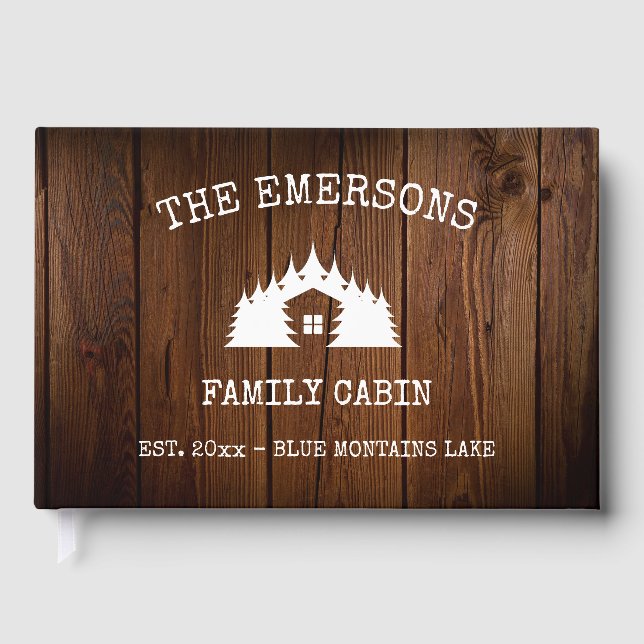 Livro De Visitas Rustic Family Cabin  (Frente)