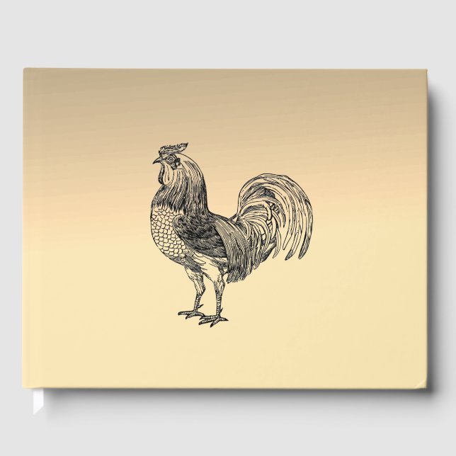 Livro De Visitas Rustic Rooster (Frente)