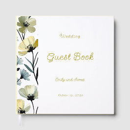 Livro De Visitas Sage Green & Soft Yellow Botanical Wedding