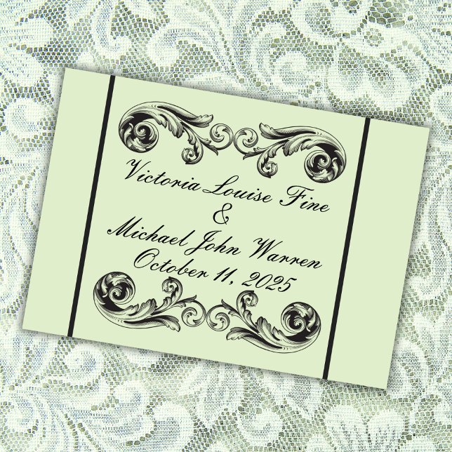 Livro De Visitas Sage Green Victorian Wedding (Criador carregado)
