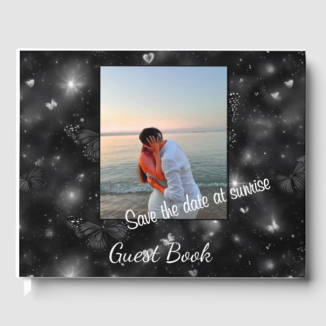 Livro De Visitas Salve a Data ao Nascer do Sol– Borboletas Elegante (Frente)