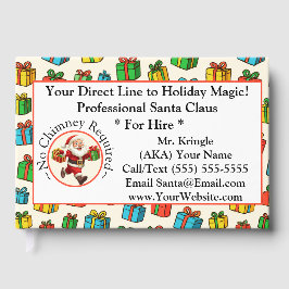 Livro De Visitas  Santa Claus Business Card Holiday Magic