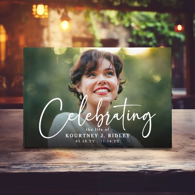 Livro De Visitas Script Memorial Photo & Message Sympathy  (Criador carregado)