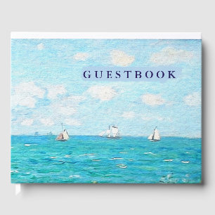 Livro De Visitas Seascape de Claude Monet em belas artes do