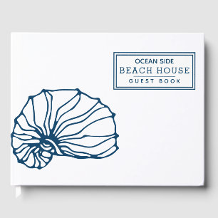 Livro De Visitas Seashell do azul de índigo - arrendamento das