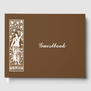 Livro De Visitas Senhora elegante com beira clássica da urna