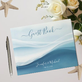 Livro De Visitas Serene Blue Beach Wedding