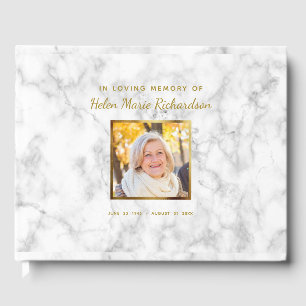 Livro De Visitas Serviço fúnebre memorável Dourado da foto de