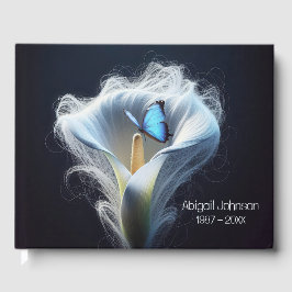 Livro De Visitas Serviço Memorial de Lírio-de-callas Branco e Borbo