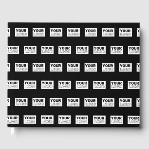 Livro De Visitas Seu logotipo ou Design   Fundo de cor editável