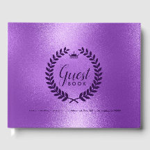 Shimmering Purple Back & Purple Laurel Wreath