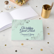 Silver Frills Mint Green & Marinho Elegant Weding