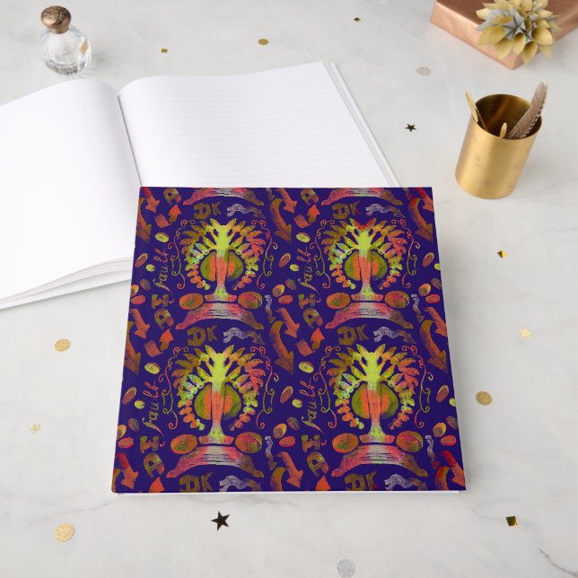 Livro De Visitas Simetria oriental psicodélica Abstrato Art (Frente aberta)