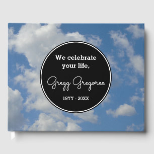 Livro De Visitas Simple Cloudy Sky Sympathy Guestbook