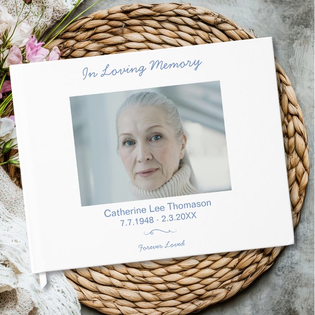 Livro De Visitas Simple Elegant Funeral In Loving Memory Guest Book (Simple Elegant Funeral In Loving Memory Guest Book
)