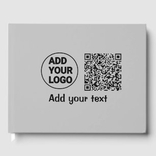 Livro De Visitas Simple minimal q r code add logo scan code name te