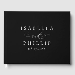 Livro De Visitas Simples casamento branco preto