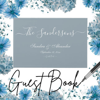 Livro De Visitas Simples Elegante Moderno Mínimo Dusty Branco Branc