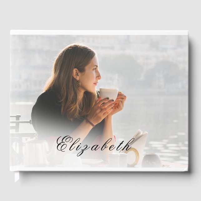 Livro De Visitas Simples Imagem da Sobreposição Branca do Memorial  (Frente)