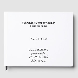 Livro De Visitas simples minimal adicione seu logotipo/design aqui