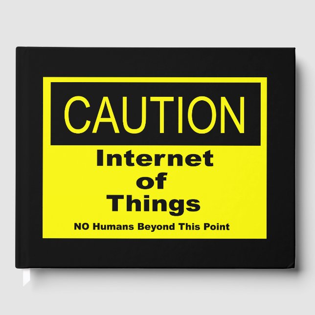 Livro De Visitas Sinal de Aviso de Caução IoT da Internet das Coisa (Frente)