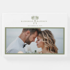 Livro De Visitas Sinal de Boas-vindas do Casamento Tropical Palm Tr