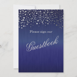 Livro de Visitas Sinal de Casamento - Azul Escuro