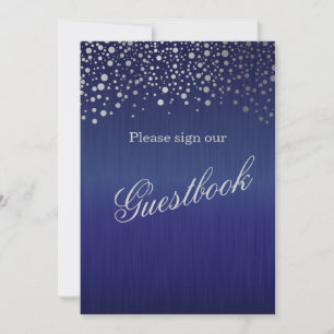 Livro de Visitas Sinal de Casamento - Azul Escuro