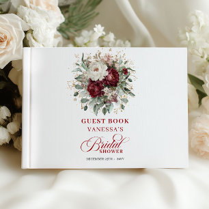 Livro De Visitas Sinal de Entrada de Chás de Noiva Floral Charmoso