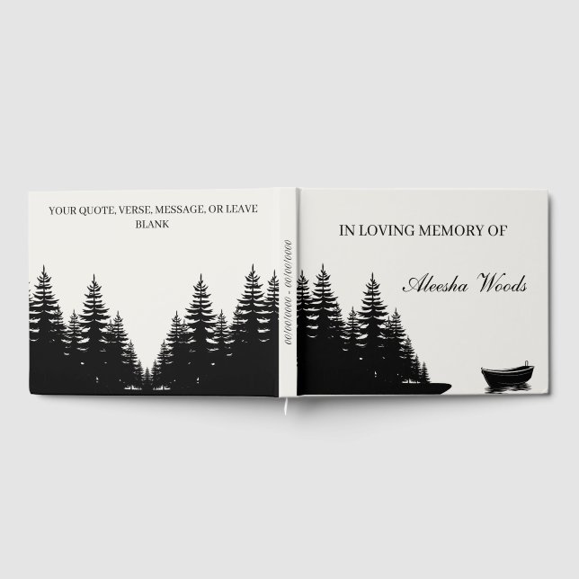 Livro De Visitas Sinal de entrada mínimo personalizado para funeral (Completo)