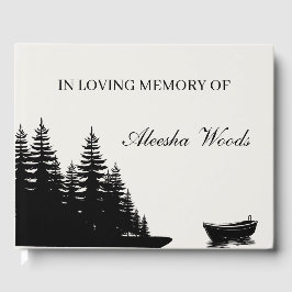 Livro De Visitas Sinal de entrada mínimo personalizado para funeral
