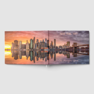 Livro De Visitas Skyline Nova Iorque de Nome Personalizado