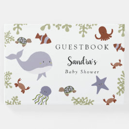 Livro De Visitas Sob o costume de Chá de fraldas do mar