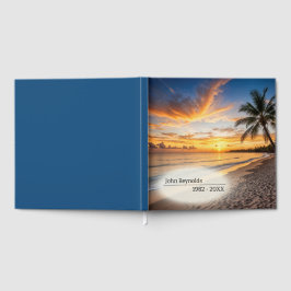 Livro De Visitas Sol brilhando sobre uma ilha tropical
