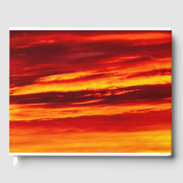 Livro De Visitas Sol vermelho brilhante