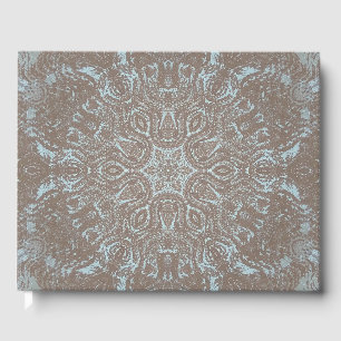Livro De Visitas Sonho de Neve Fractal Azul Icy