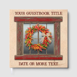 Livro De Visitas Southwest Chile Pepper Wreath Window Personalized