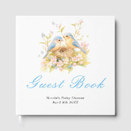 Livro De Visitas Spring Birds Baby Shower Guest Book