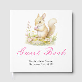 Livro De Visitas Spring Squirrel Baby Shower Guest Book