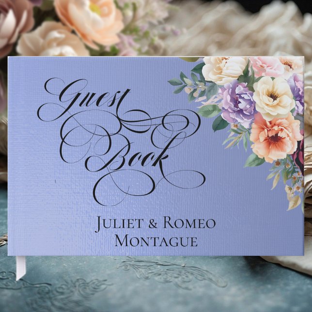 Livro De Visitas Spring Wildflowers - Sky Blue (Criador carregado)