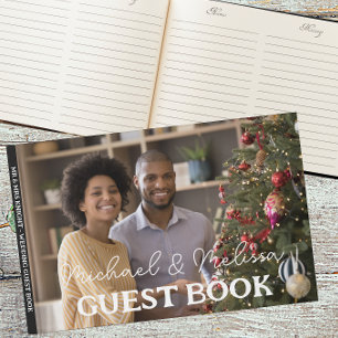 Livro De Visitas Sr. & Sra. Wedding Foto Elegante Script