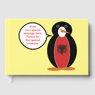 Livro De Visitas Sra. Penguin Personalizada Albânia