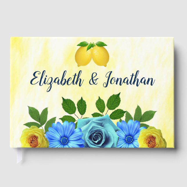 Livro De Visitas Sunny Lemon Floral Wedding (Frente)