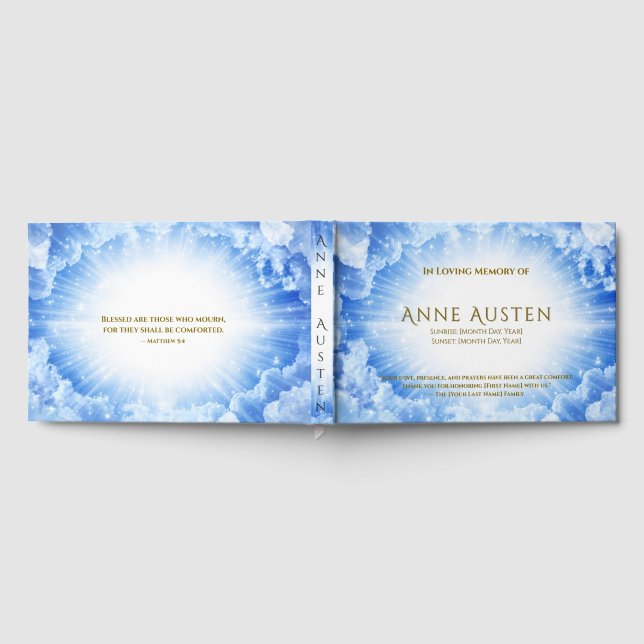 Livro De Visitas Sunrise & Sunset Funeral Guest Book (Completo)